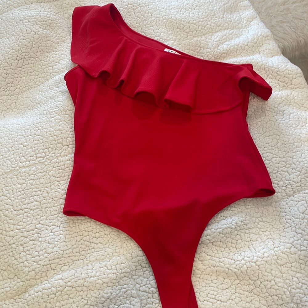 One shoulder body suit